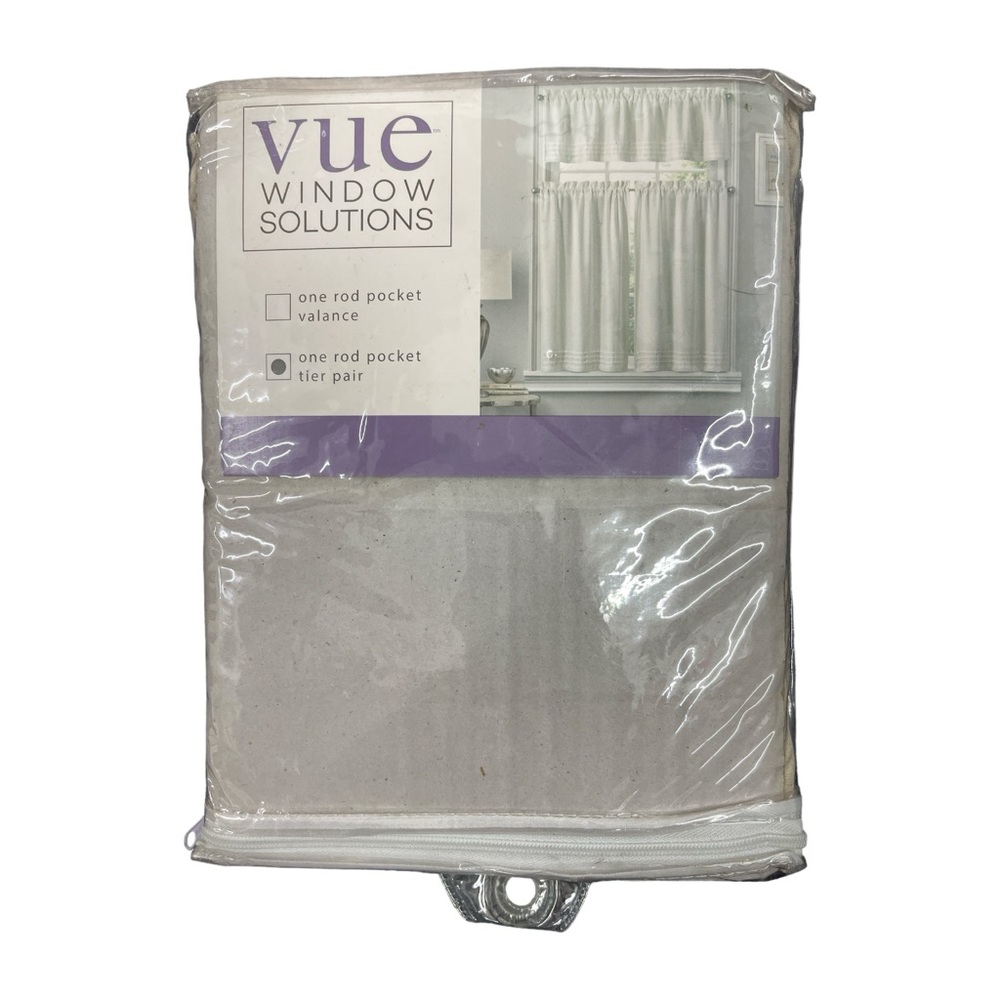 Vue - Set of 2 Rod Pocket Curtain Tiers - 2x26”x36”